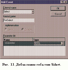 Добавление событий.